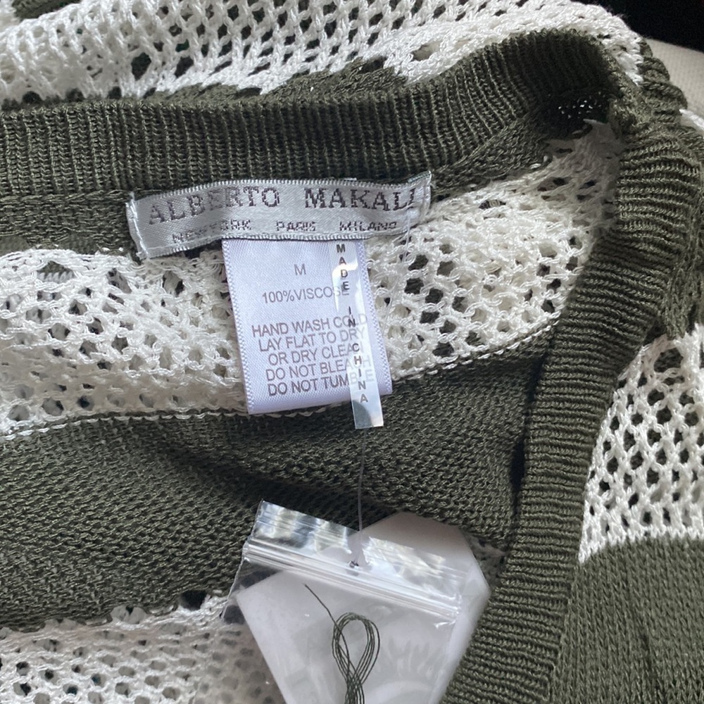 ALBERTO MAKALI SWEATER CARDIGAN TOP, SIZE M MSRP $120.00 NWT - Picture 8 of 8
